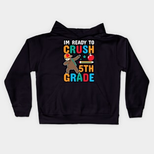 5th Fifth Grade Dabbing Sloth Kids Hoodie